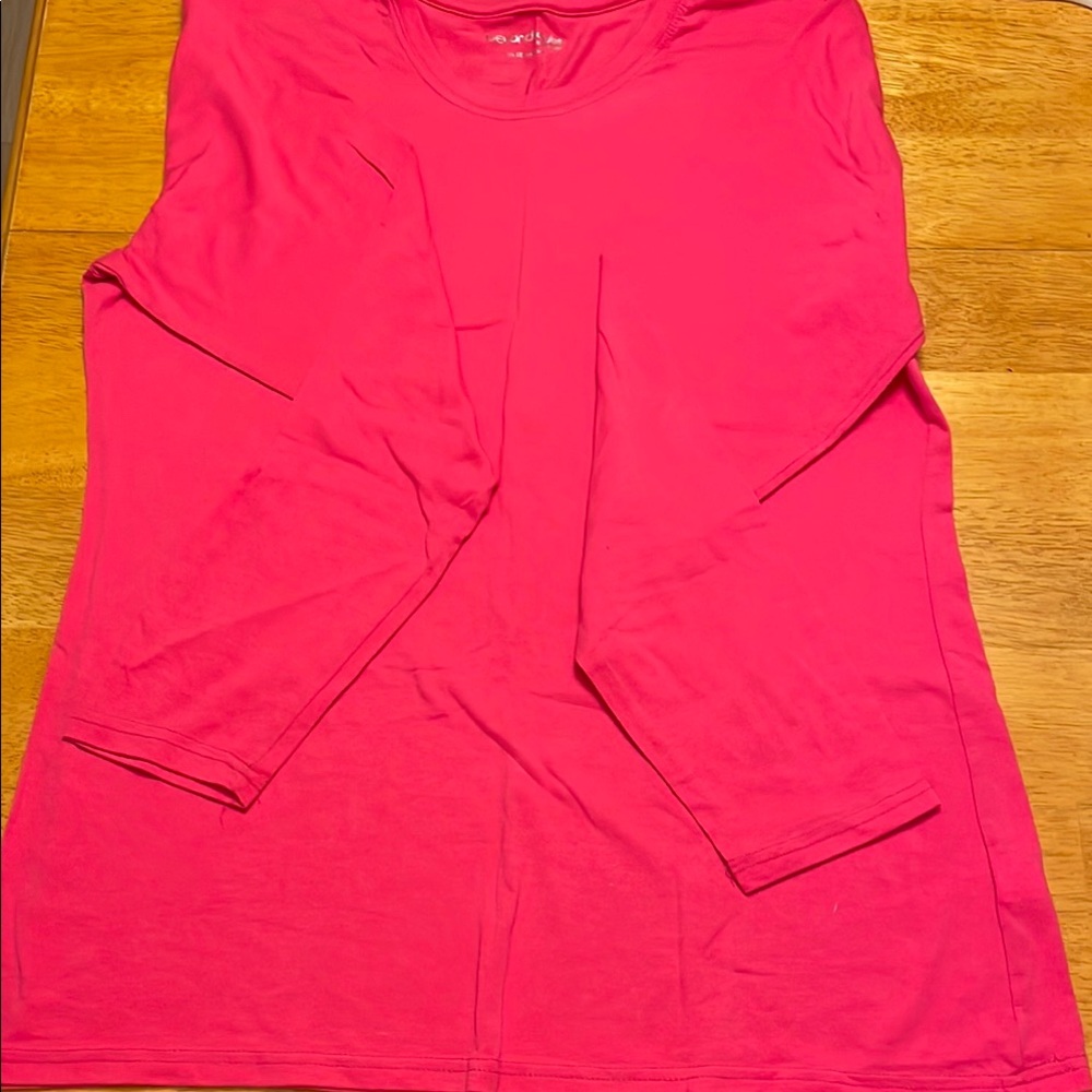 beyondscrubs Women's Pink Long Sleeve Under Scrubs Top
